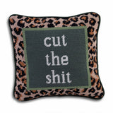 Furbish Cut The Shit Needlepoint Pillow