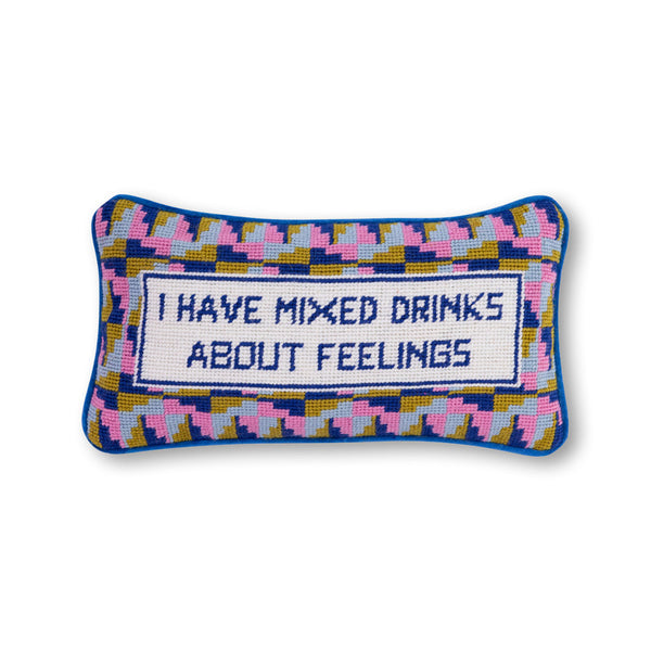 Furbish Mixed Drinks Needlepoint Pillow