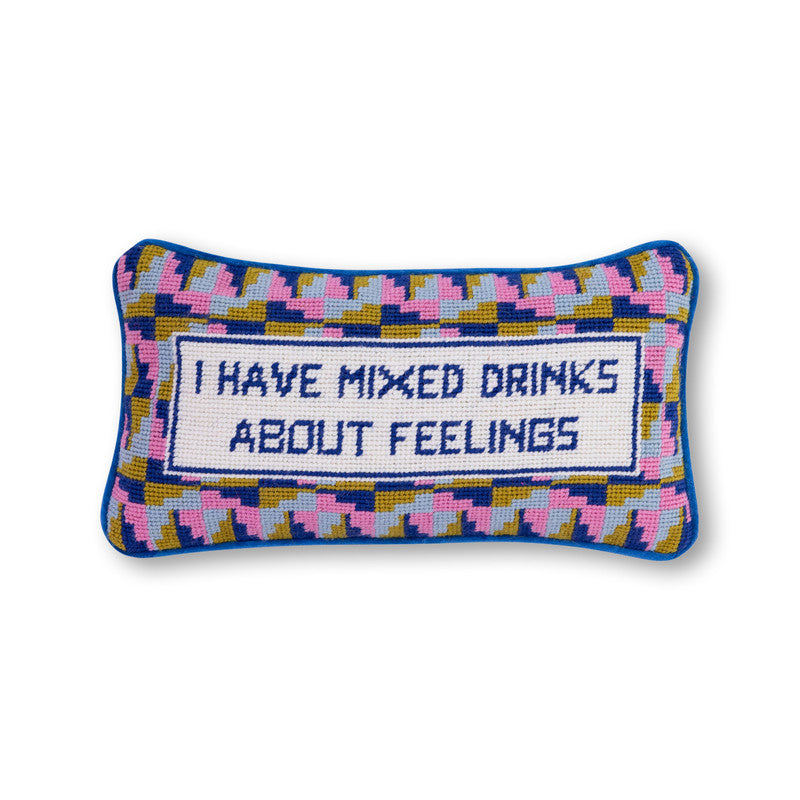 Furbish Mixed Drinks Needlepoint Pillow