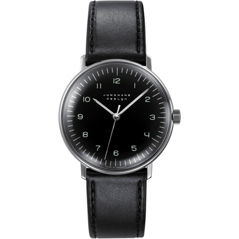 Junghans Max Bill Hand Winding Watch Black 027 3702.0 Sportique