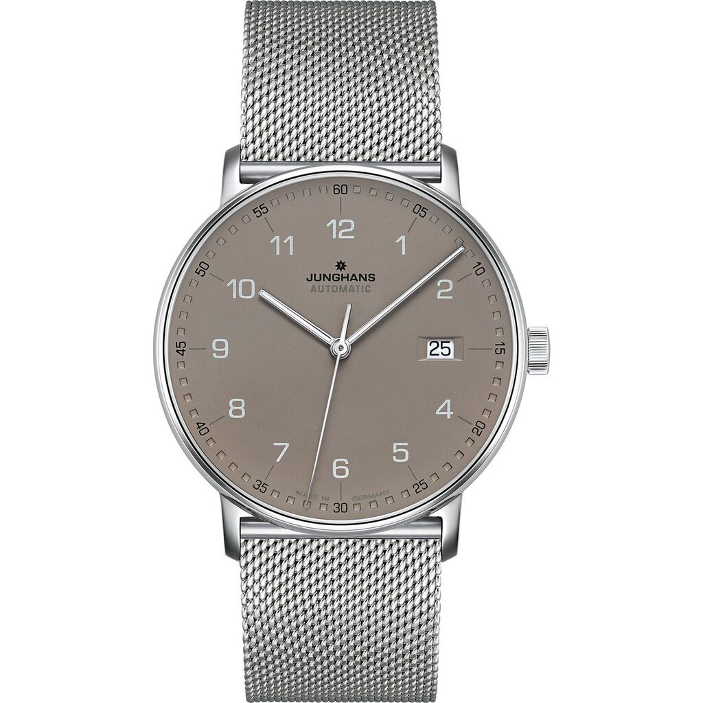 Junghans FORM A Automatic Date Matt Taupe Watch Milanaise Strap