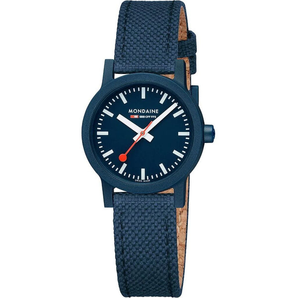 Mondaine Essence 32mm Deep Ocean Blue Renewable Dial Ocean Blue Recycled Textile