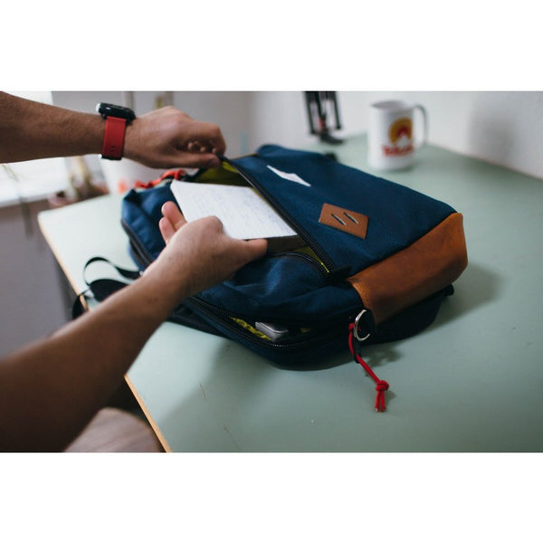 Topo Designs Mountain Briefcase | Navy/Leather