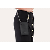 Kiko Leather Crossbody Phone Wallet | Black