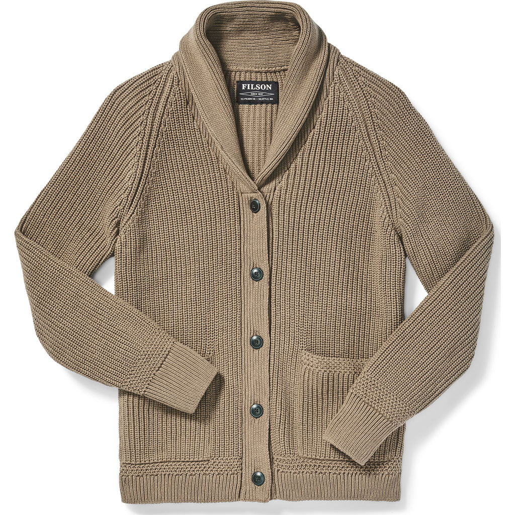 Filson Women's Wingham Island Cardigan Sweater | Dark Tan