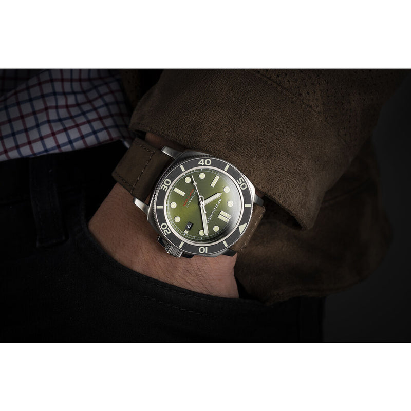 Spinnaker Hull SP-5088-03 Automatic Watch | Dark Green/Brown