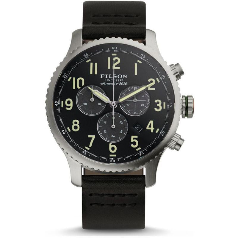 Filson Mackinaw Field 43mm Chronograph Watch Black