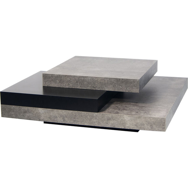 Temahome Slate 35x35 Coffee Table | Concrete Look/Pure Black