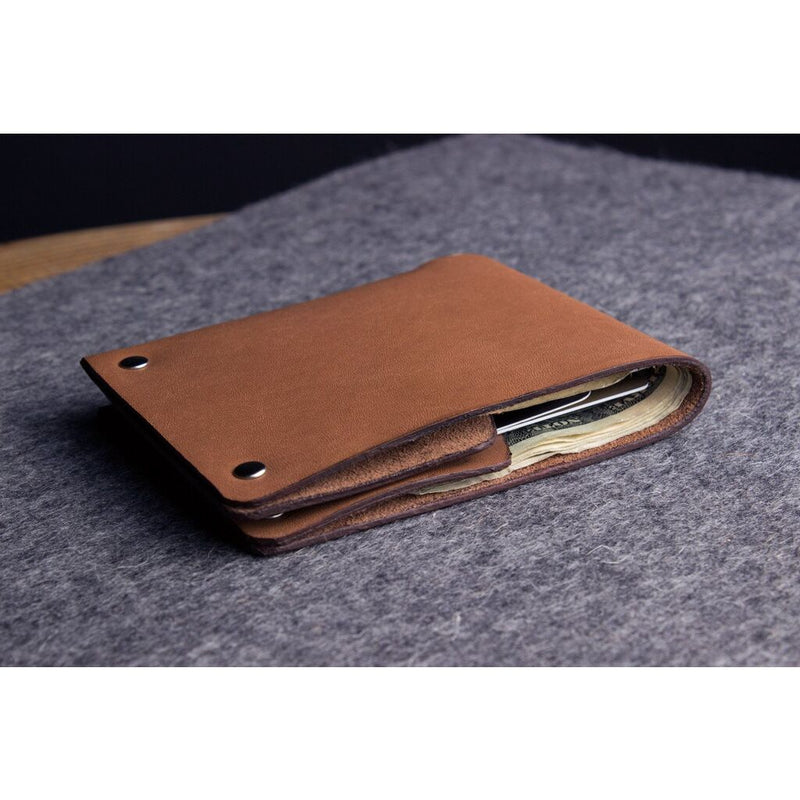 Kiko Leather Unstitched Leather Billfold Wallet