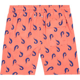 Tom & Teddy Boy's Shrimp Swim Trunk | Coral & Blue