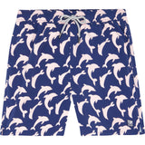 Tom & Teddy Men's Dolphin Swim Trunk | Deep Blue