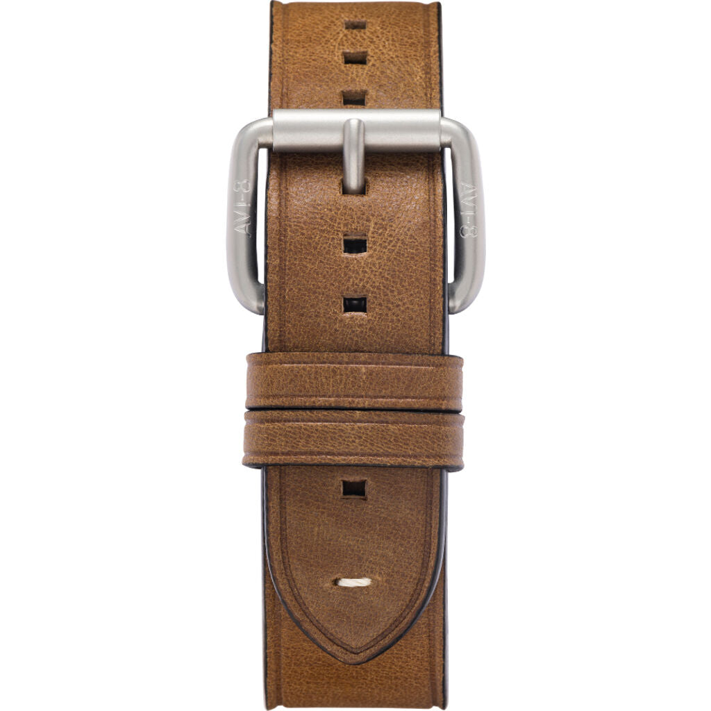 AVI 8 Roller Buckle Leather Watch Strap Sportique