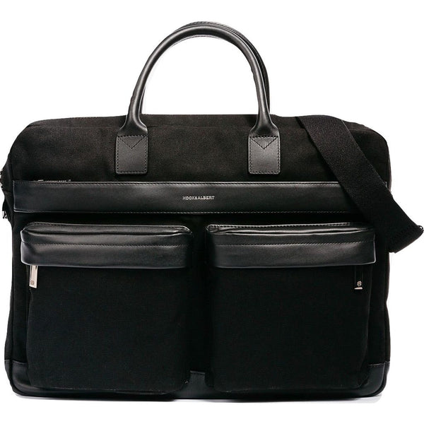 Hook & Albert Canvas Casual Briefcase | Black CBRFCNV-BLK-OS