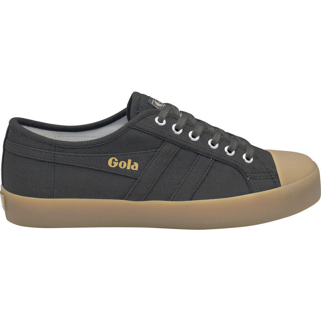 Gola Men s Coaster Linen Sneakers in Black Gum Sportique