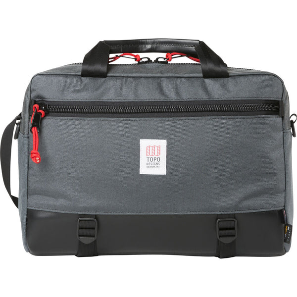 Topo Designs Commuter Briefcase Leather | Charcoal/ Black 