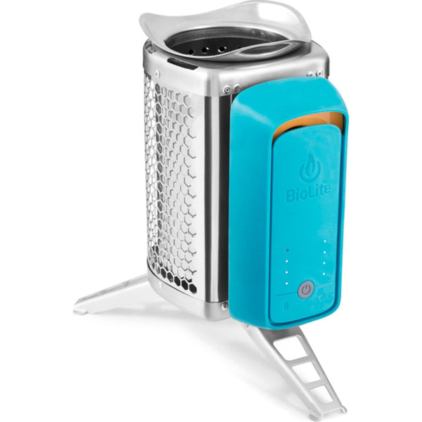 BioLite CookStove Portable Camping Stove | Silver/Blue CSB1003