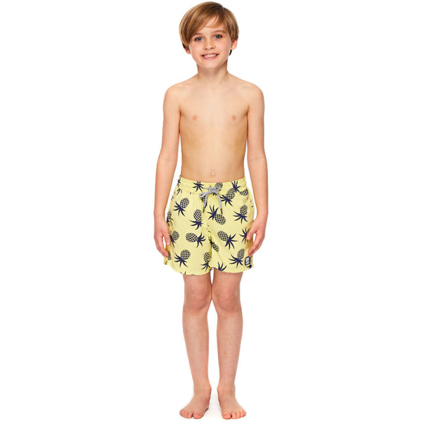 Tom & Teddy Boy's Pineapple Shorts | Yellow & Blue 