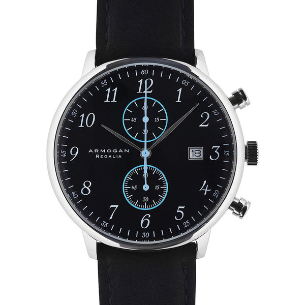 Armogan Regalia Chronograph Watch | Silver Black C33