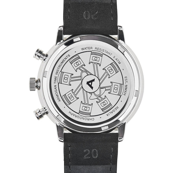 Armogan Regalia Chronograph Watch | Silver Black C34