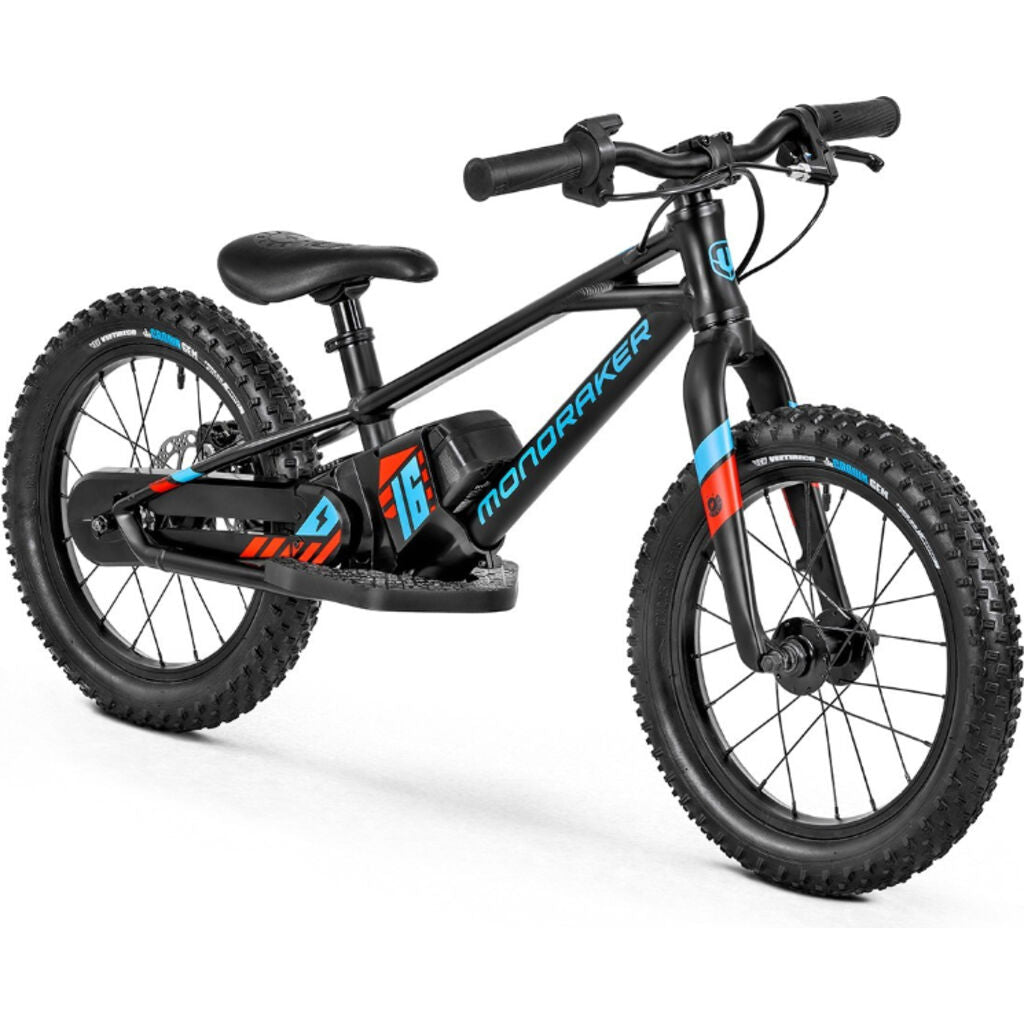 Mondraker Grommy 16 Kid s E Balance Bike Black Flame Red Light