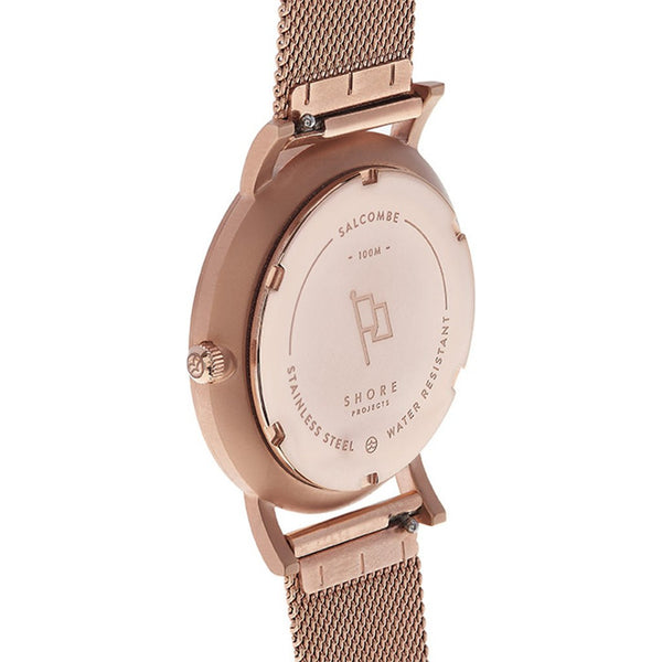 Shore Projects Salacombe Watch with Mesh Strap | Rose Gold S021R