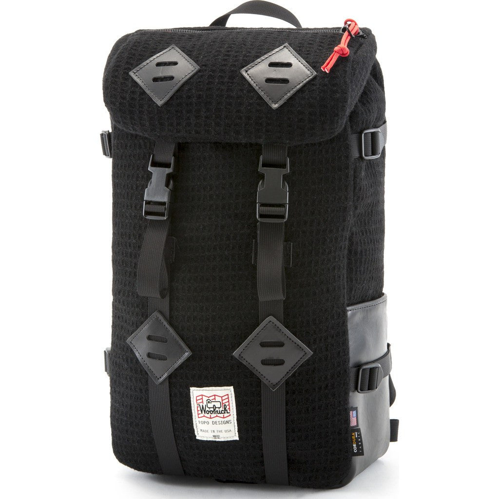 Topo Designs x Woolrich Klettersack 22L Backpack | Black Waffle