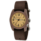 Bertucci DX3 Field Watch | Patrol Khaki™ dial, Dark Khaki case | Field Brown nylon band