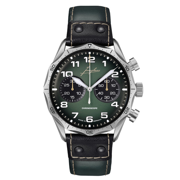 Junghans Pilot Chronoscope Watch Leather strap