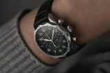 Junghans Pilot Chronoscope Watch Leather strap