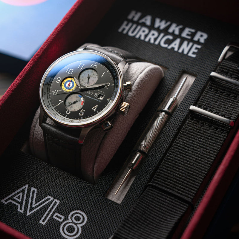 AVI-8 | HAWKER HURRICANE | Classic Chronograph Watch | 43.5mm