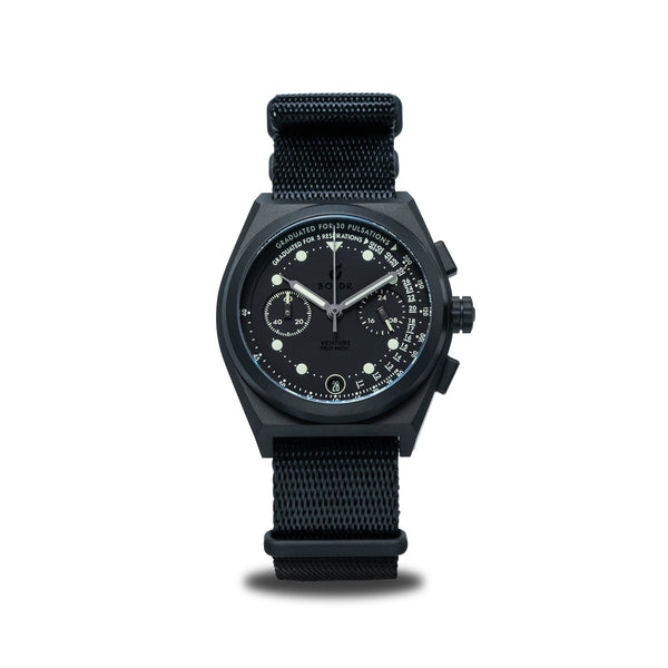 BOLDR Field Medic Stealth Watch | 38mm Titanium Case