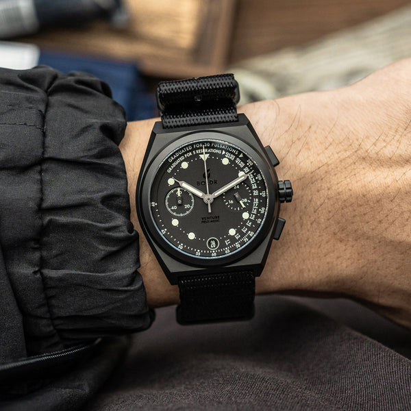 BOLDR Field Medic Stealth Watch | 38mm Titanium Case