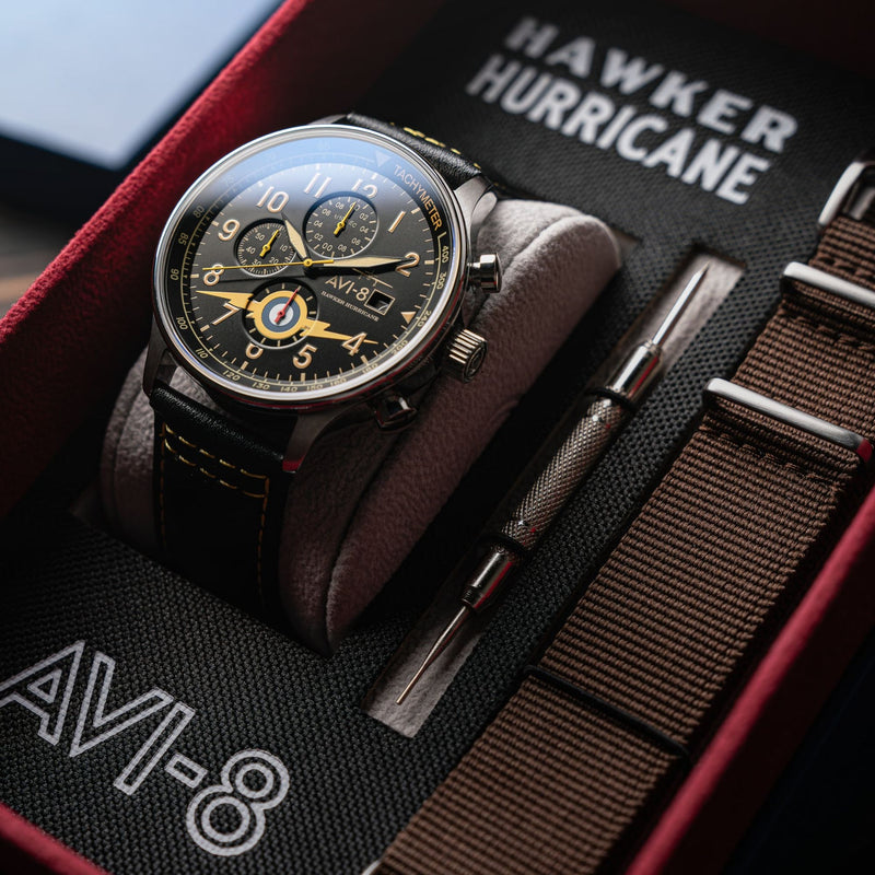 AVI-8 | HAWKER HURRICANE | Classic Chronograph Watch | 43.5mm