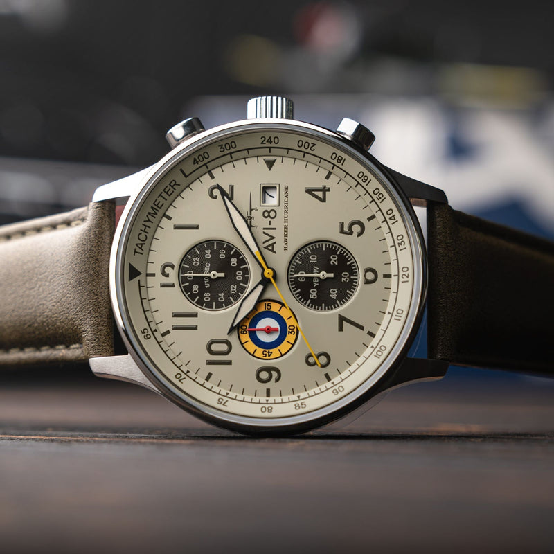 AVI-8 | HAWKER HURRICANE | Classic Chronograph Watch | 43.5mm