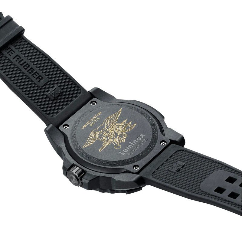 Luminox 20ATM Watch | BLACK DIAL WITH BLACK PRINT & WORDING "ALL IN ALL THE TIME"