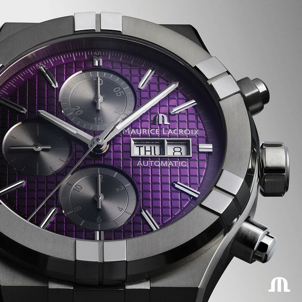 Maurice Lacroix Aikon Automatic Titanium Chronograph Watch | 44mm | Purple