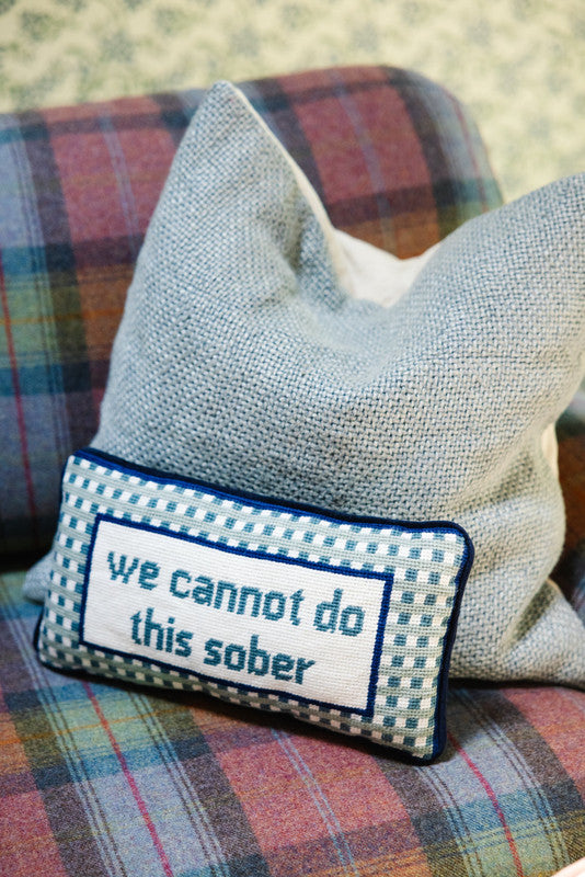 Furbish Sober Needlepoint Pillow