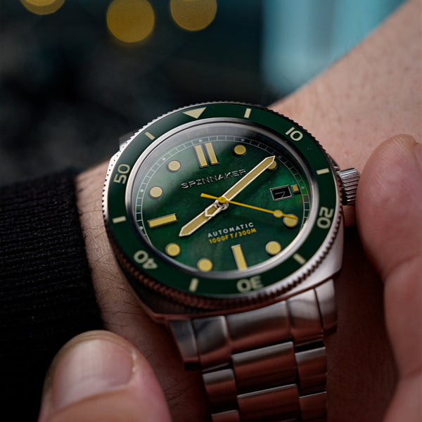 Spinnaker Hull Pearl Diver Automatic Limited Edition Watch | Emerald Pearl