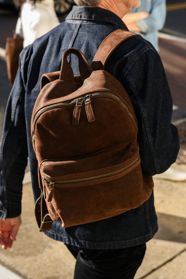 Moore & Giles | Reclaimed Backpack | Griffin Chocolate