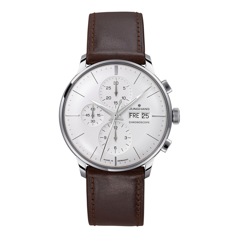 Junghans Meister Chronoscope Watch Brown Horse Leather