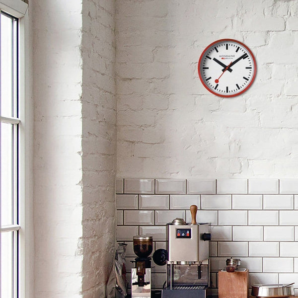 Mondaine Wall Clock | Red Frame