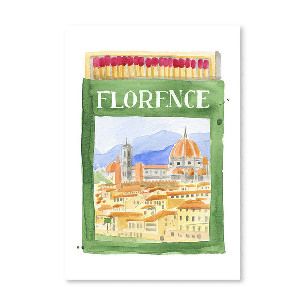 Furbish Florence Matchbook Art Print