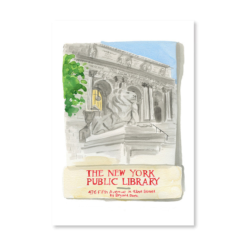 Furbish NY Public Library Matchbook Art Print