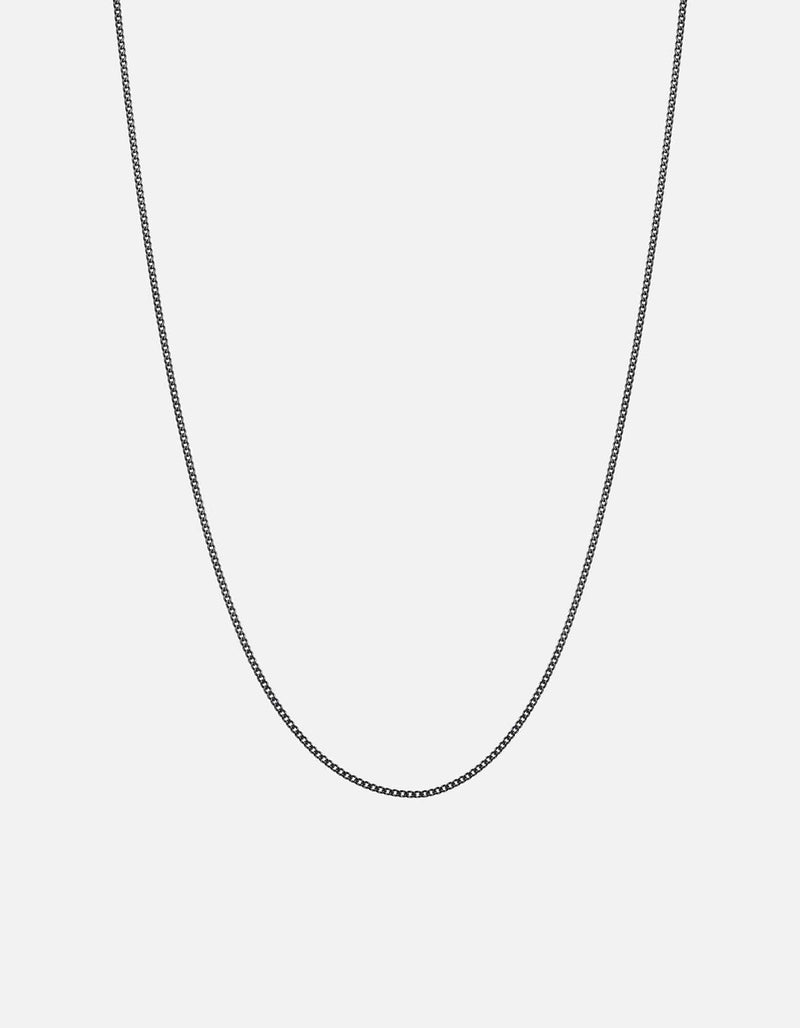 1.3mm Cuban Chain Necklace, Sterling Silver