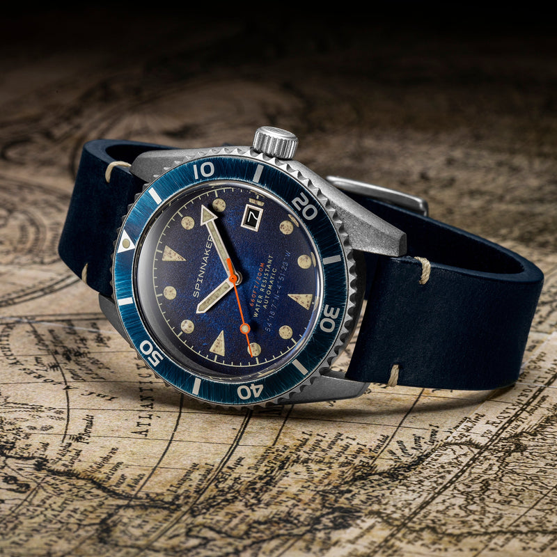 Spinnaker Wreck Automatic Watch | Oxidized Blue