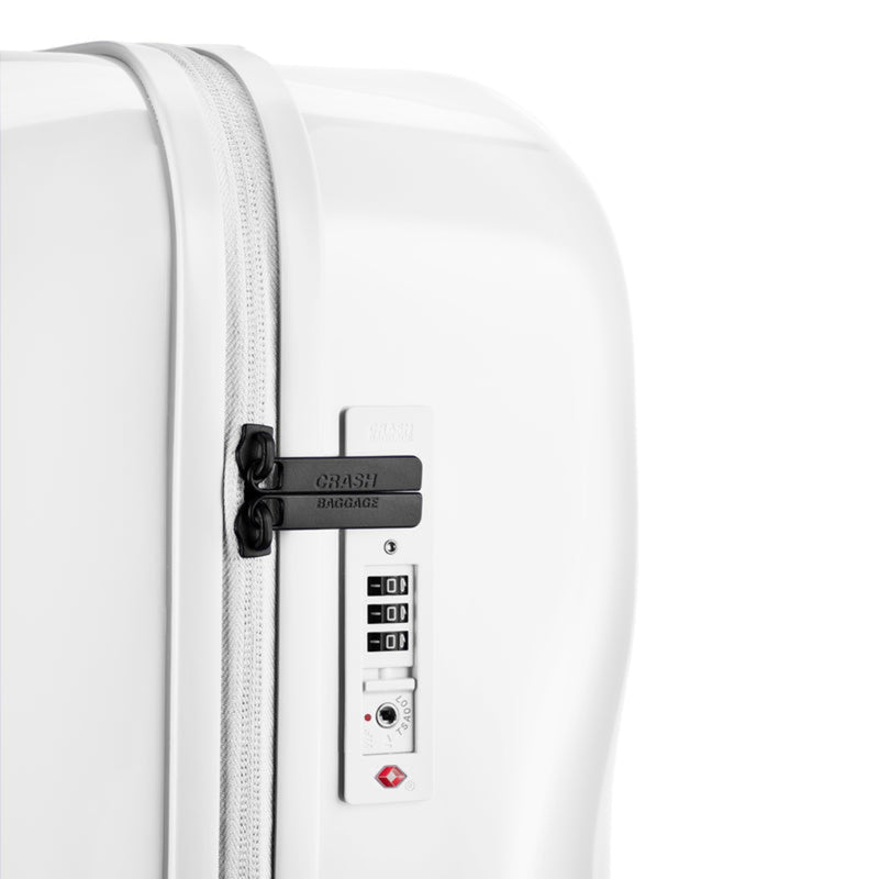 Crash Baggage | Icon Tone on Tone Suitcase | Medium | Lucent White