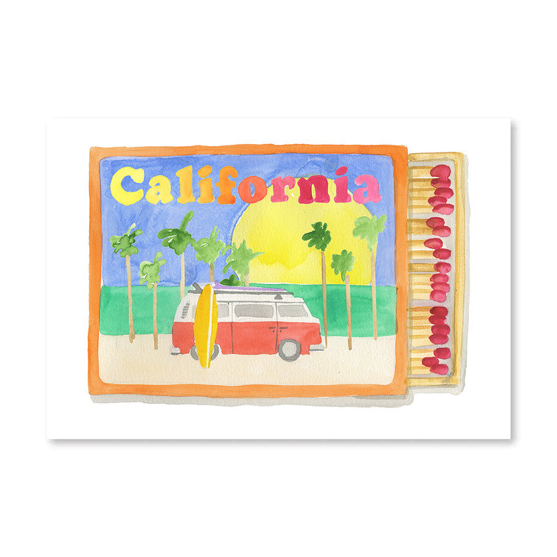 Furbish California Matchbook Art Print