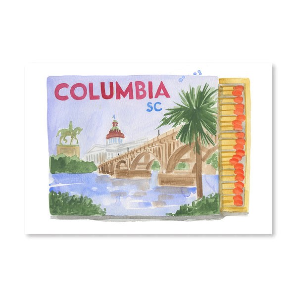 Furbish Columbia SC Matchbook Art Print