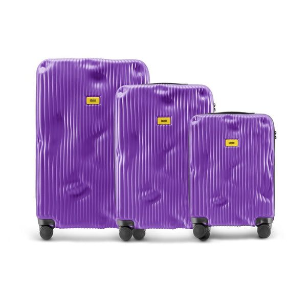 Crash Baggage | Icon Stripe Suitcase | Grape Violet