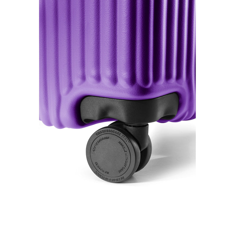 Crash Baggage | Icon Stripe Suitcase | Grape Violet